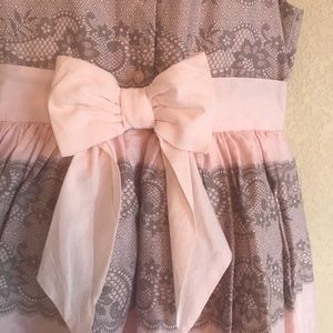 Janie and Jack Pink Dress with Lace Print